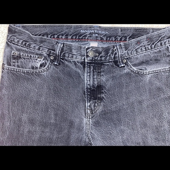 Banana Republic Slim black/grey jeans 34Wx30L - Picture 3 of 4